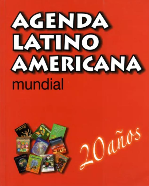 La coberta vermella de l'agenda latino americana mundial, edició 20 anys.